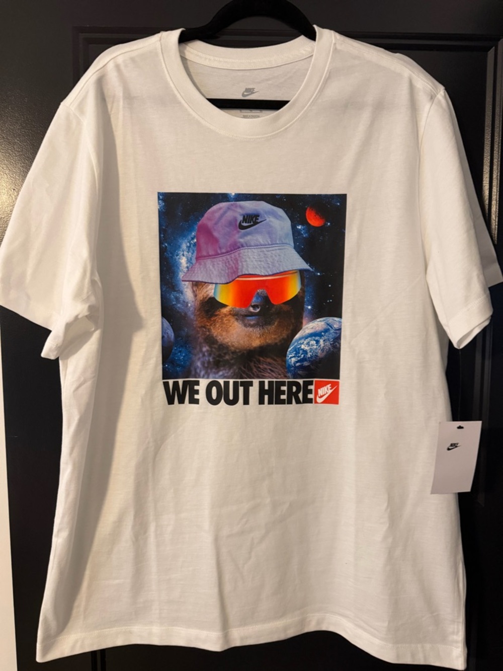 Nike Tagged Men's Tee with Green Price Label - White